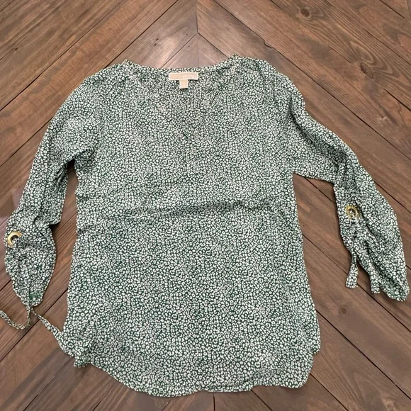 Green & White MICHAEL Michael Kors Blouse, Small - Picture 1 of 6